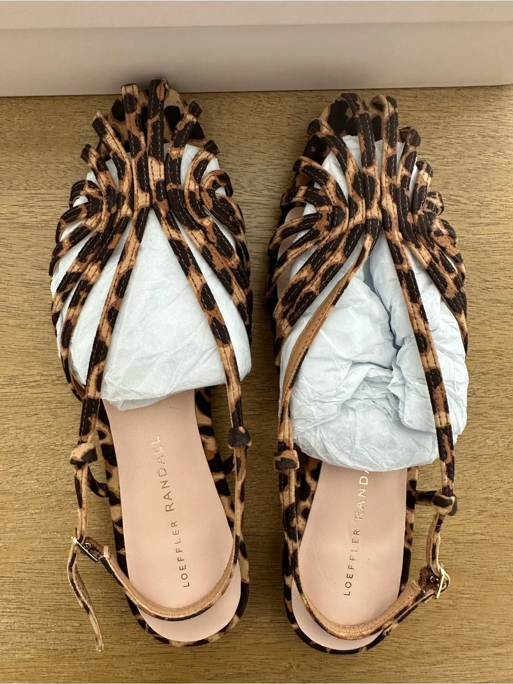 Loeffler Randall Devon Leopard Slingback Sandal (Size 6.5)